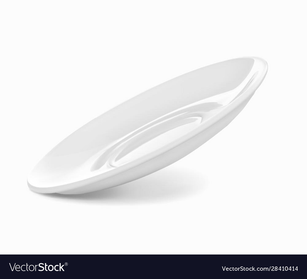White saucers vector image White saucers