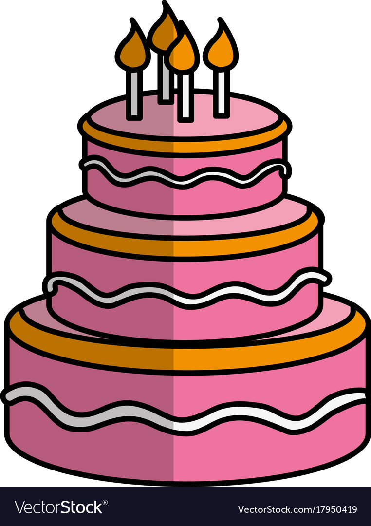 Birthday cake icon Royalty Free Vector Image - VectorStock