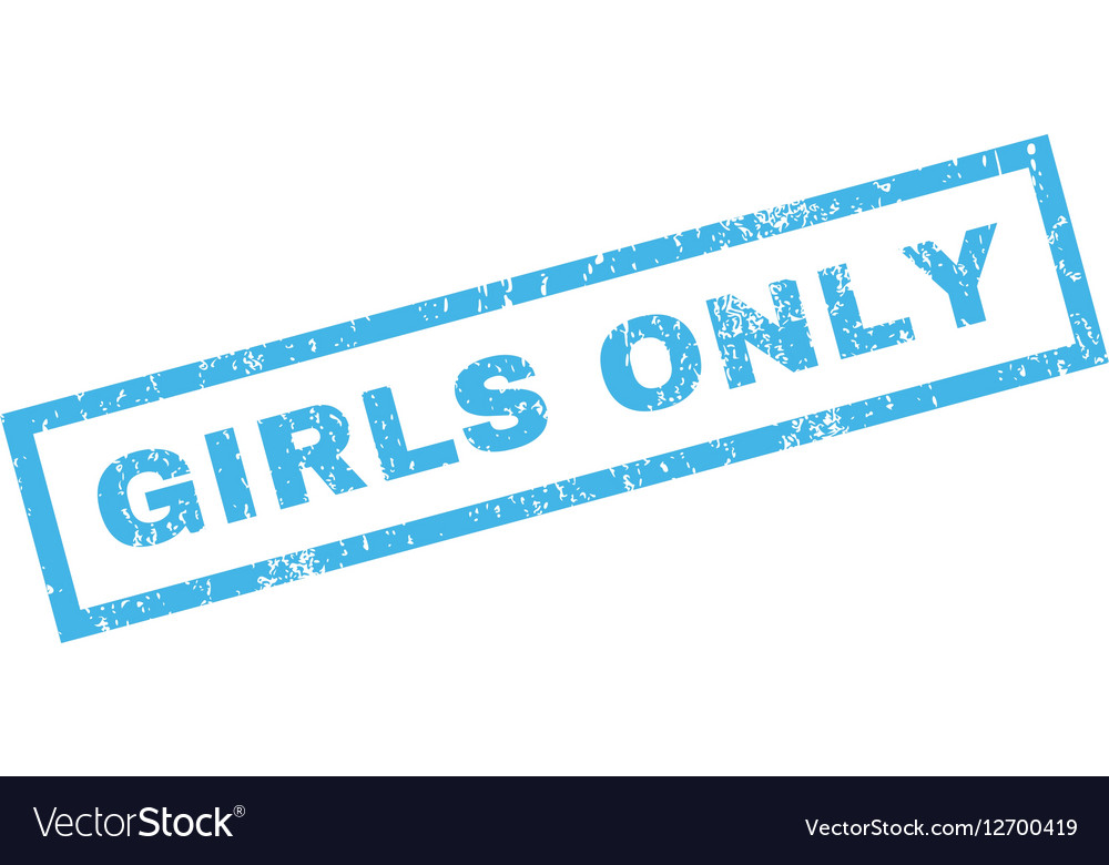 Girls Only Rubber Stamp Royalty Free Vector Image