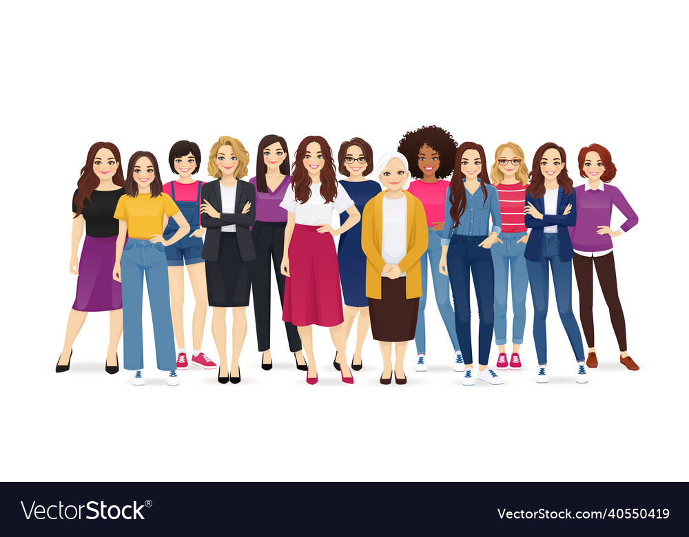 Group of women Royalty Free Vector Image - VectorStock