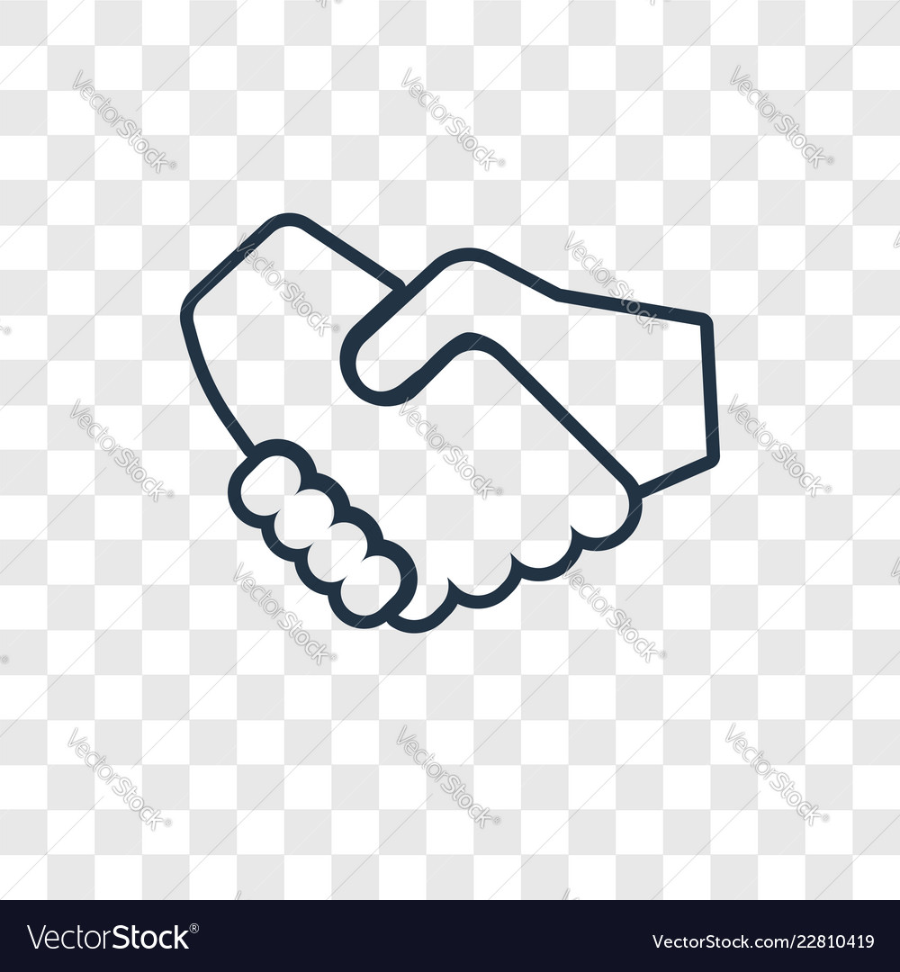 Handshake Gesture Linear Icon. Thin Line Illustration. Shaking