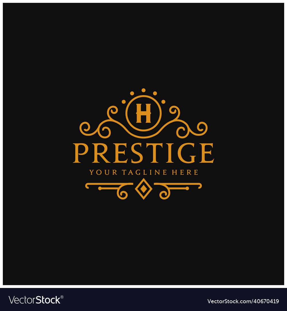 Luxury logo design template flourishes logo Vector Image