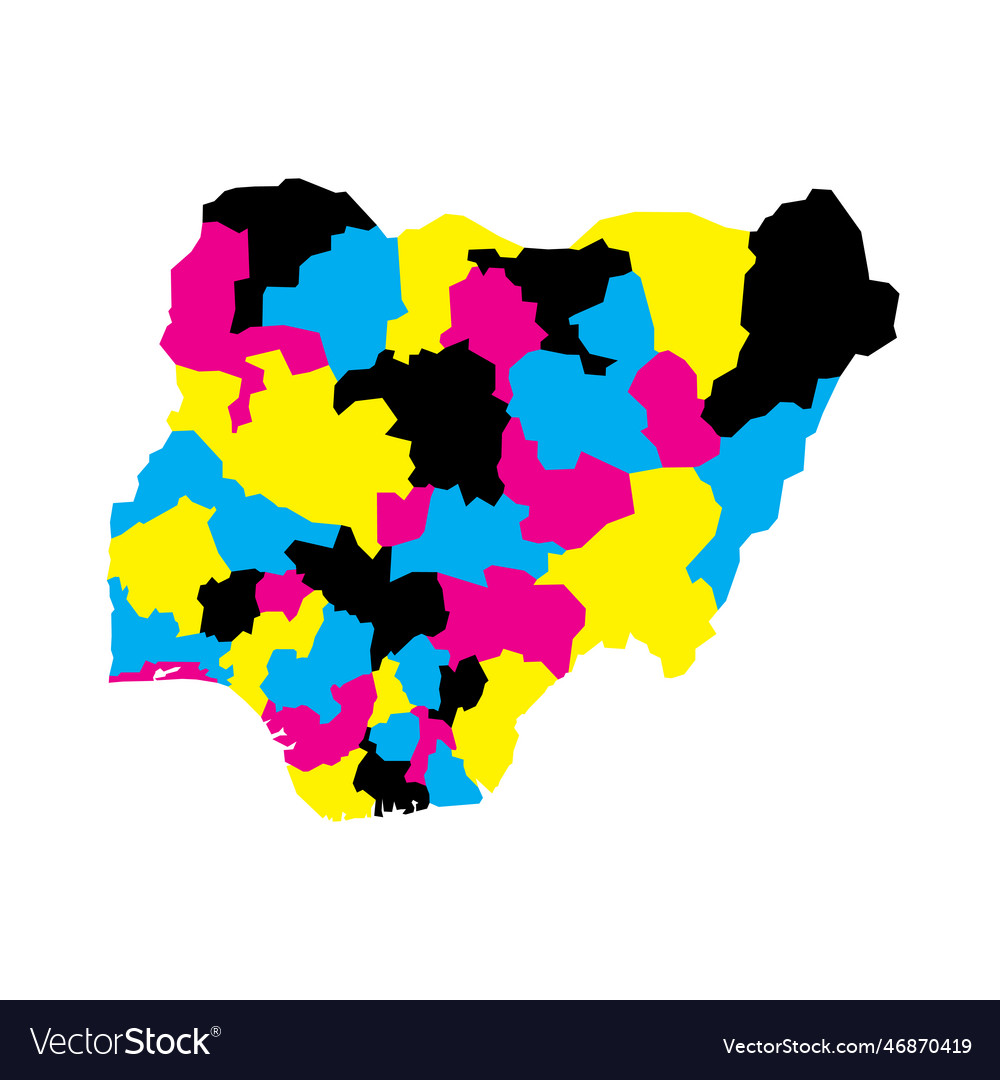 Nigeria Political Map Vector Eps Maps Eps Illustrator Map Vector ...