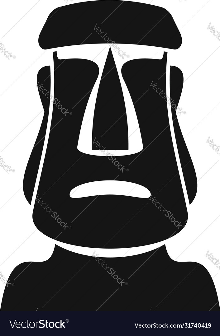 Isolated Moai Emoji Vector Flat Icon Stock Vector (Royalty Free