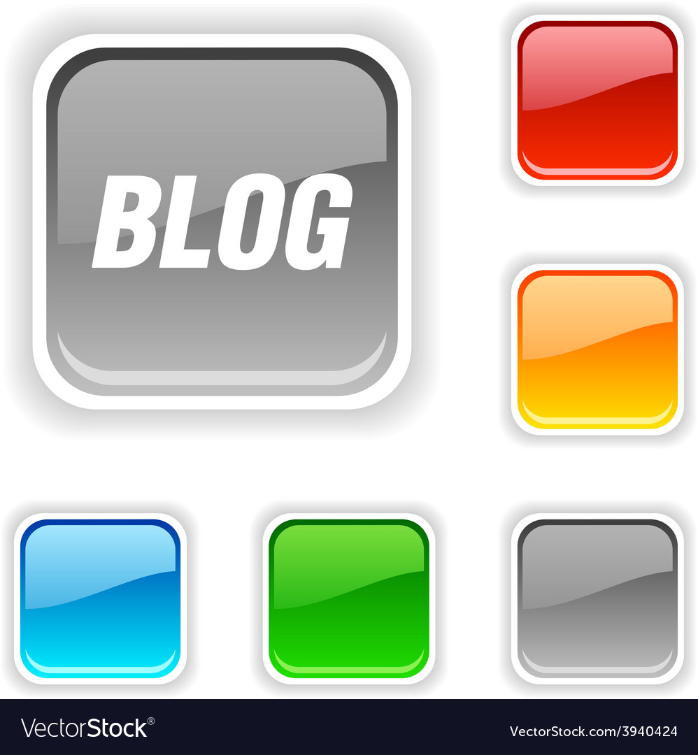 Blog button Royalty Free Vector Image - VectorStock
