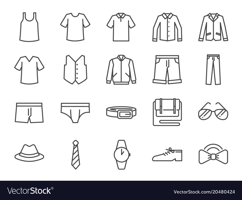 Mens clothing Royalty Free Vector Image - VectorStock