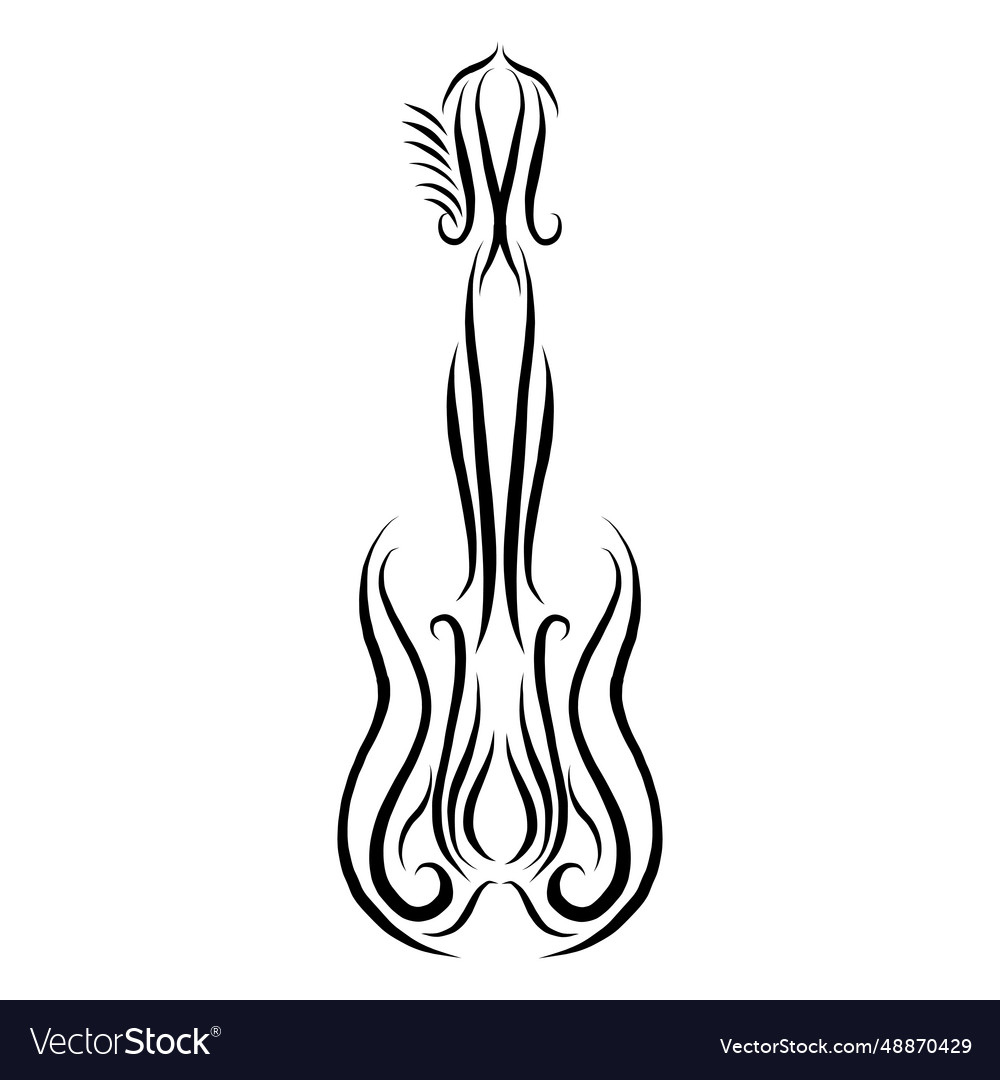 Guitar string pattern abstraction silhouette Vector Image