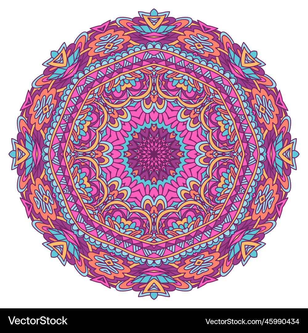 Abstract medallion ethnic geometric mandala Vector Image