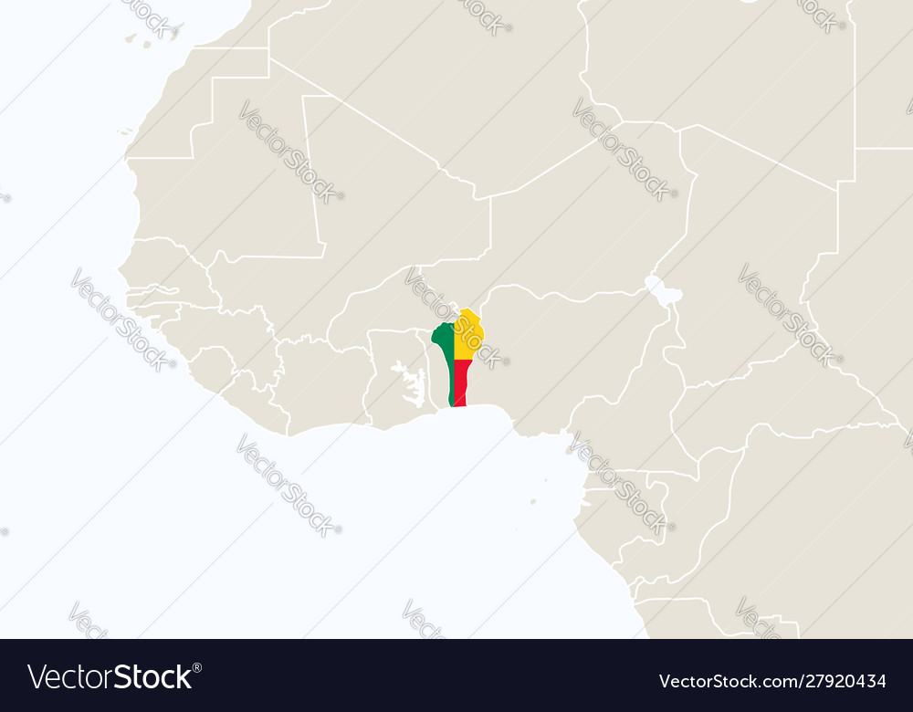Africa With Highlighted Benin Map Royalty Free Vector Image Africa With Highlighted Benin Map Vector 27920434