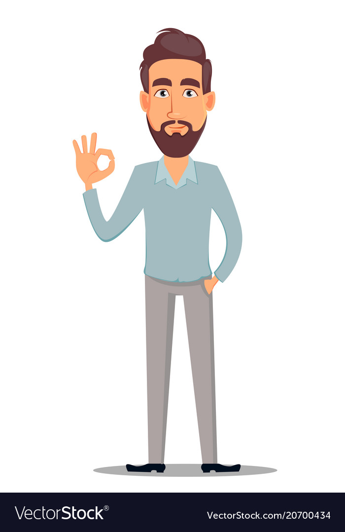 Business man in casual clothes Royalty Free Vector Image