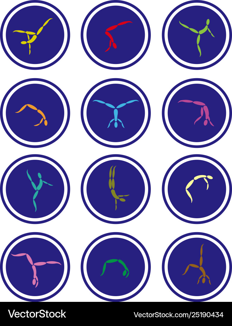 Capoeira Movements Royalty Free Vector Image Vectorstock