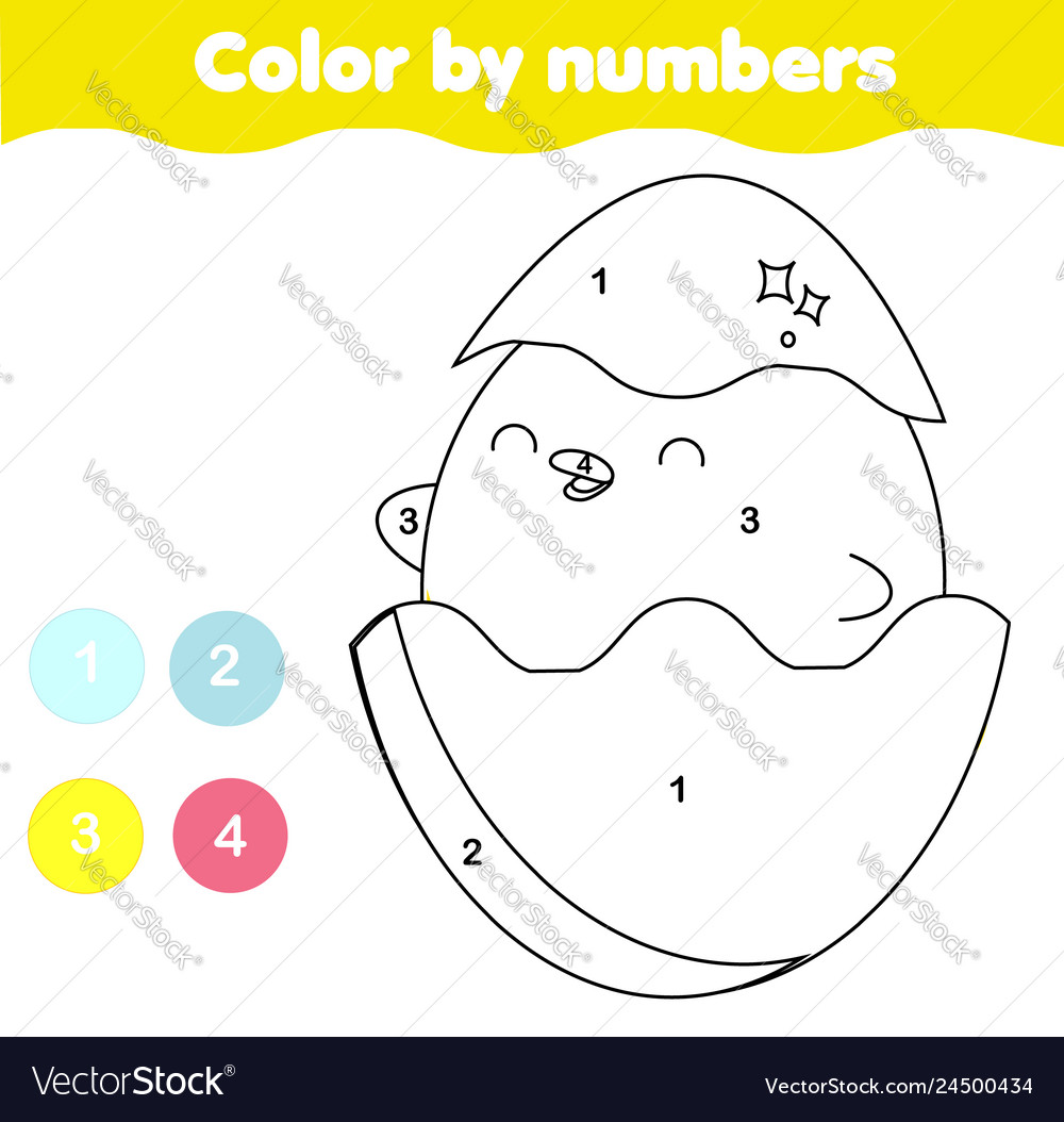 Coloring page color numbers picture