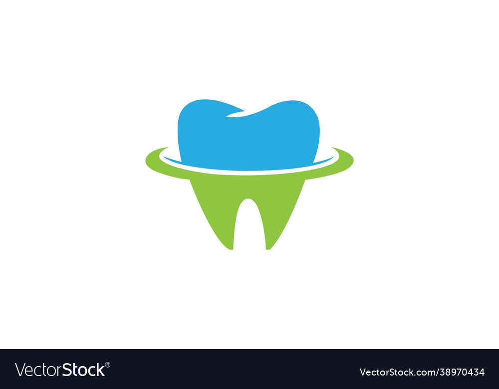 Dental care and health logo Royalty Free Vector Image