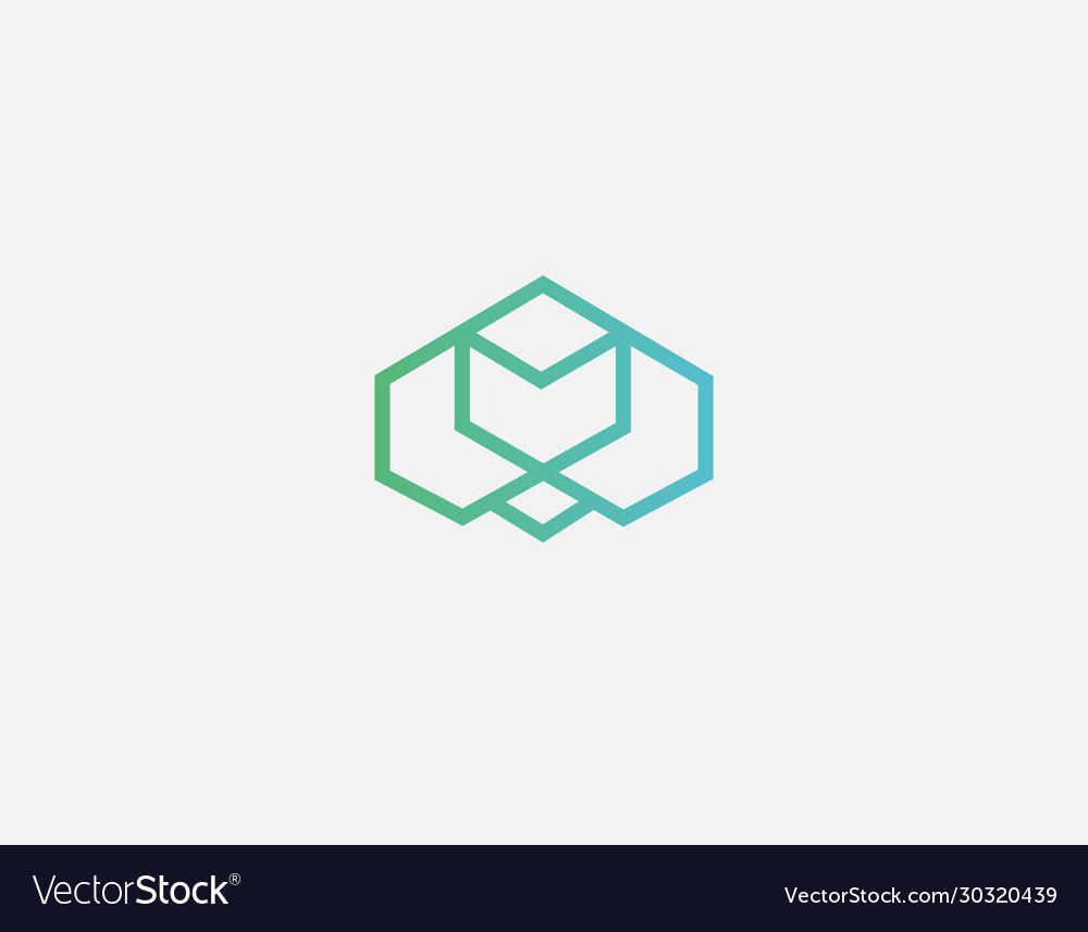 Abstract linear logo icon geometric pattern Vector Image