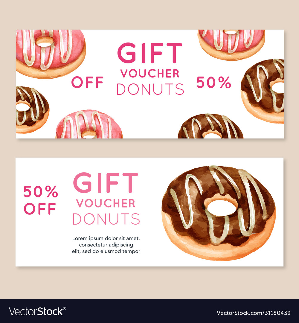 Bakery gift voucher template bread and bun Vector Image