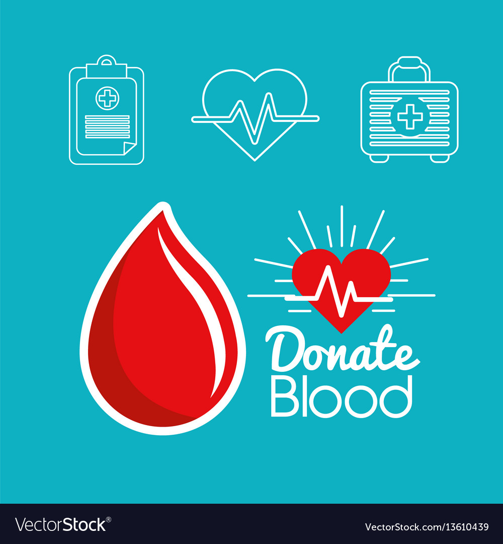 Blood donation days icon Royalty Free Vector Image