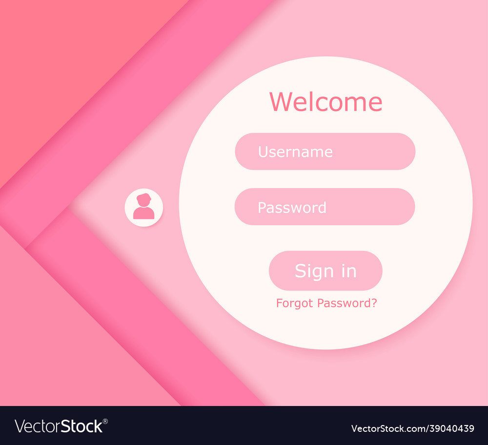 Log in and sign up ui ux Royalty Free Vector Image