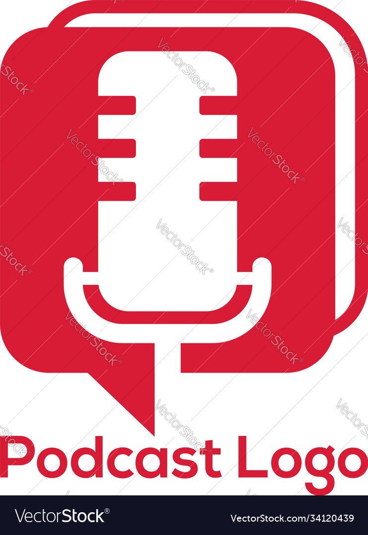 Podcast logo Royalty Free Vector Image - VectorStock