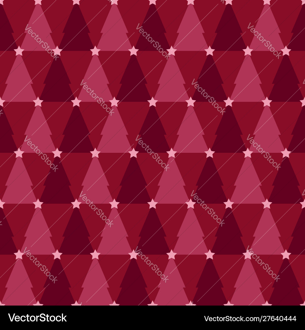 Christmas tree seamless pattern background Vector Image