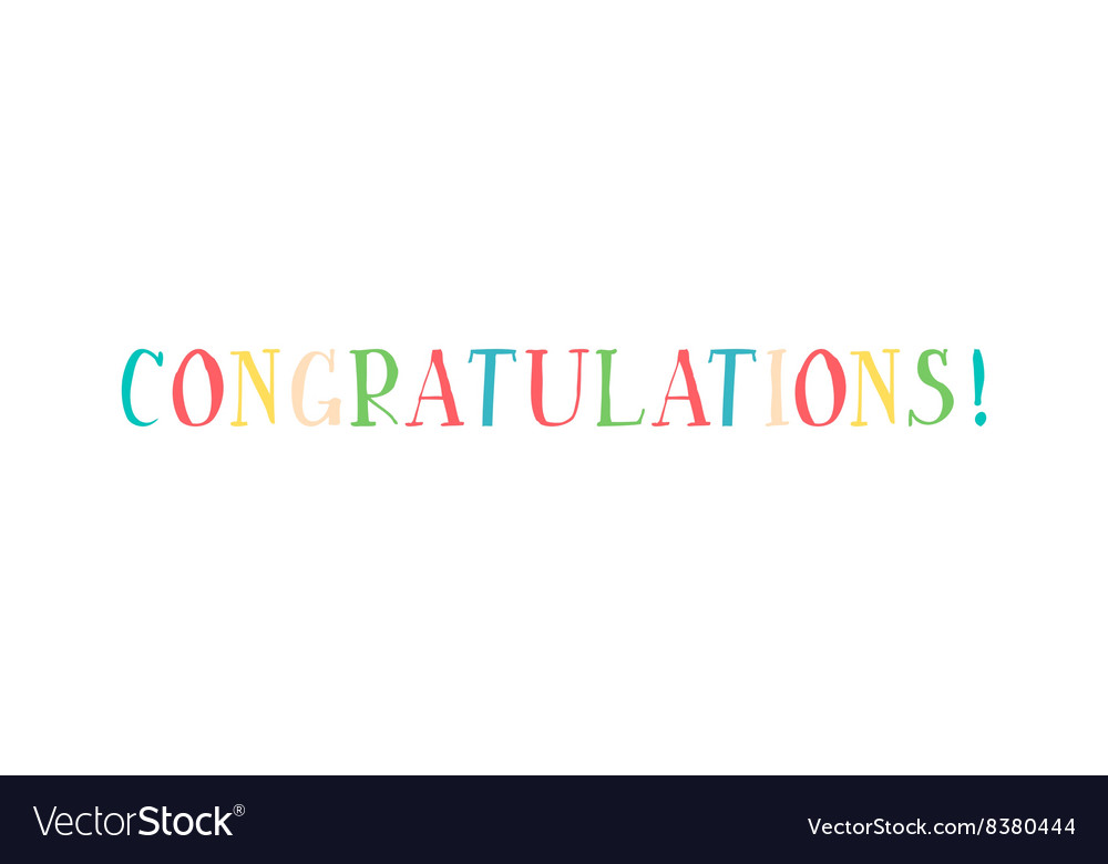 Concept congratulations Royalty Free Vector Image