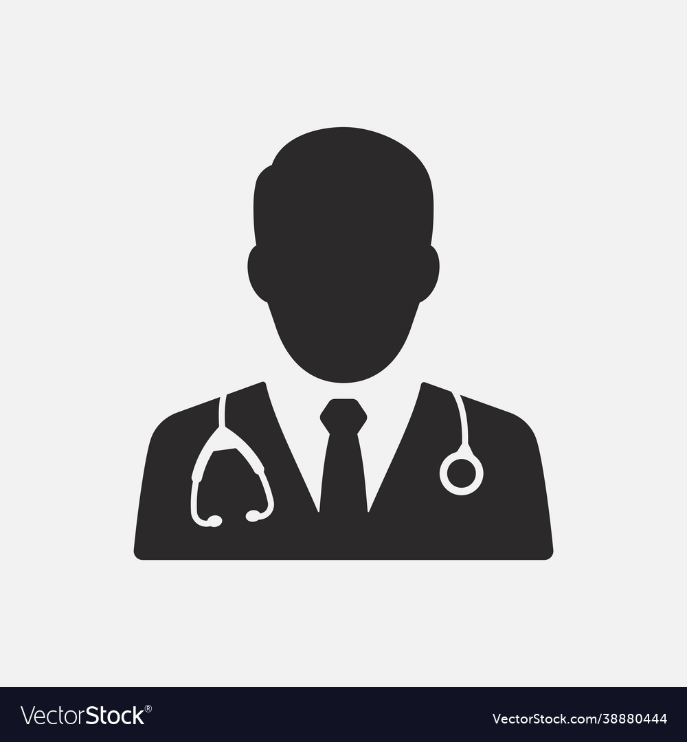 Doctor icon with stethoscope Royalty Free Vector Image