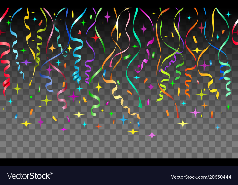 Surprise Party Streamers Confetti Vector Stock Vector (Royalty