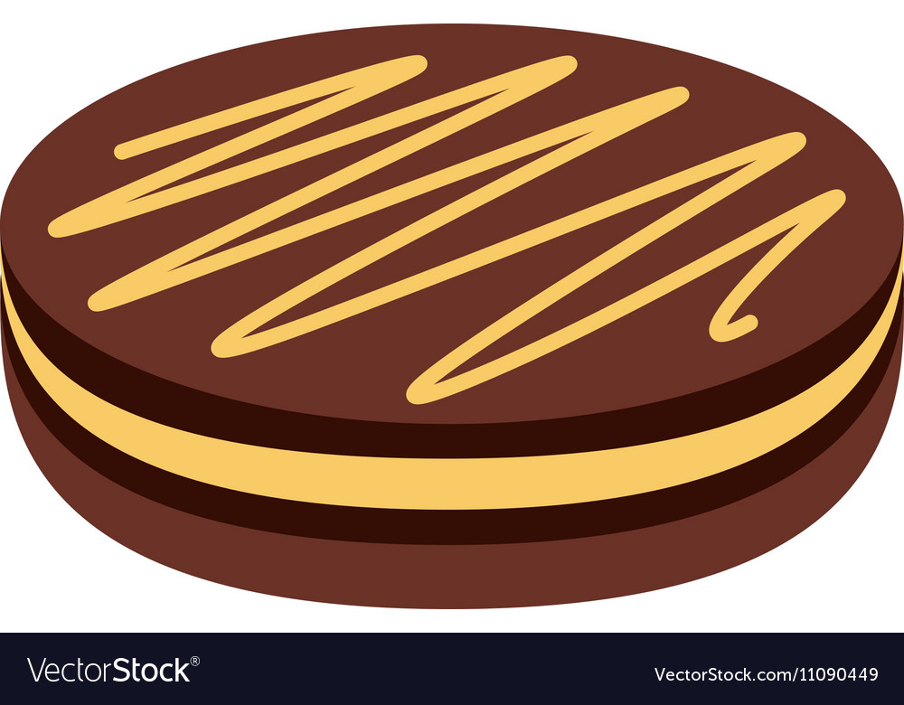 Cookies and cream sweet icon Royalty Free Vector Image