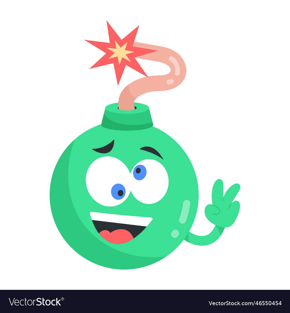 Bomb emoji Royalty Free Vector Image VectorStock