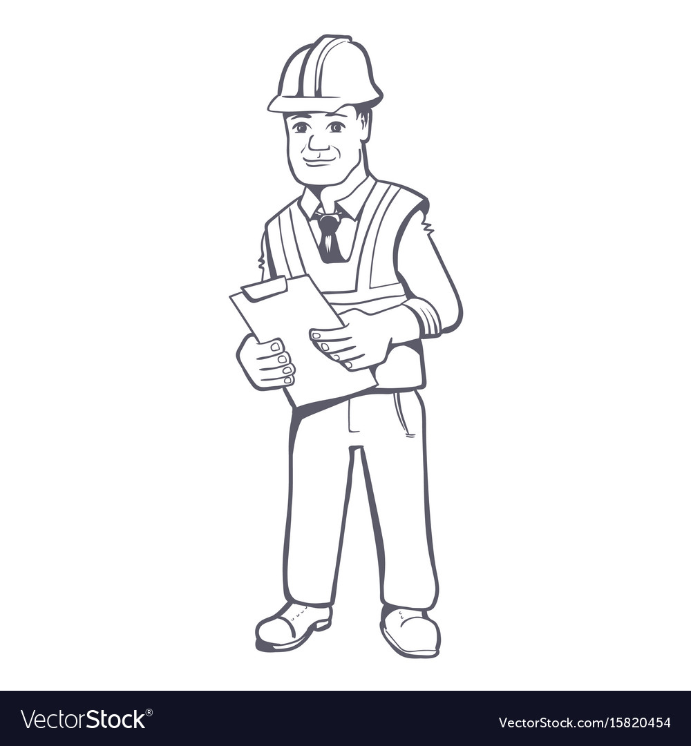Construction manager Royalty Free Vector Image