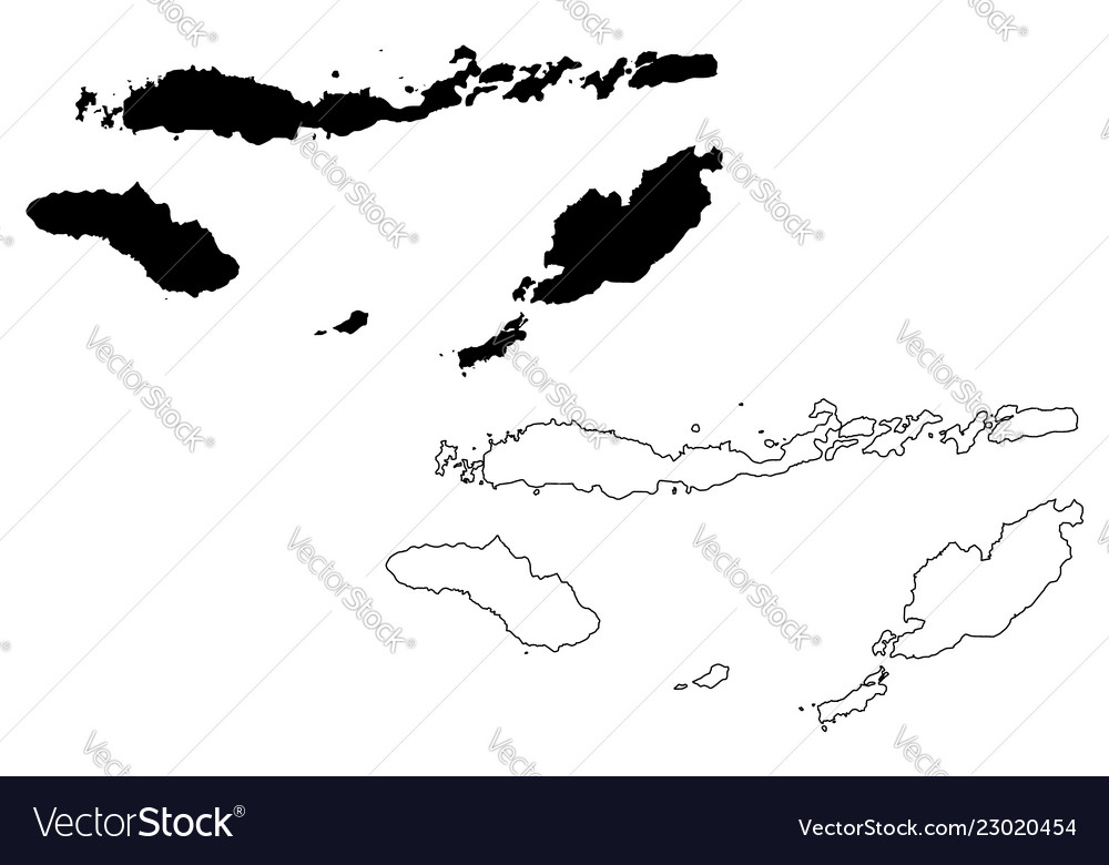 East nusa tenggara map Royalty Free Vector Image