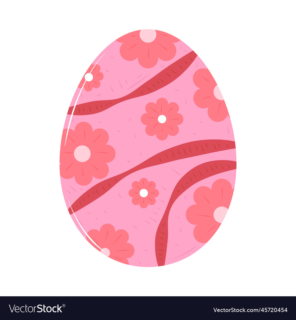 Easter pink egg Royalty Free Vector Image - VectorStock