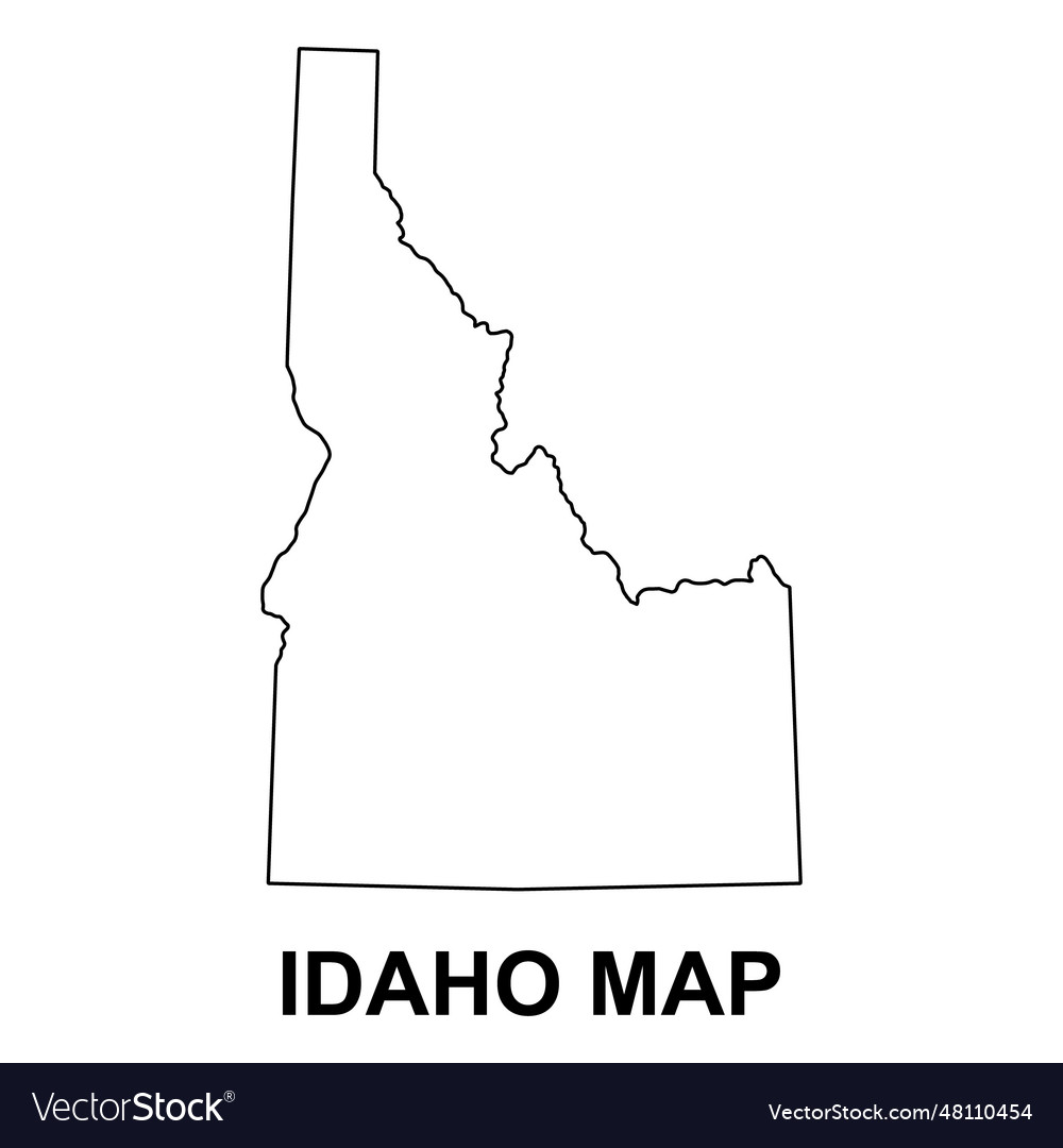 Idaho map shape united states of america flat Vector Image