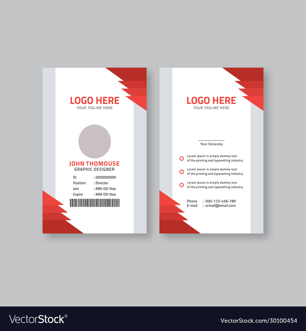 Id Card Layout Template