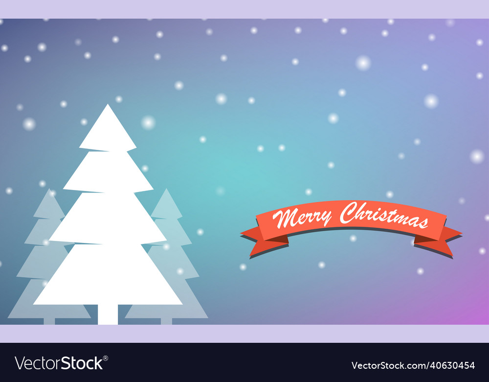 Simple christmas created with christmas tree and Vector Image