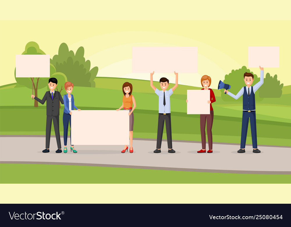 street promotional campaign flat promotional campaign
