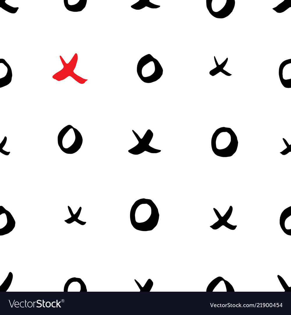 X and o or xo symbols seamless pattern