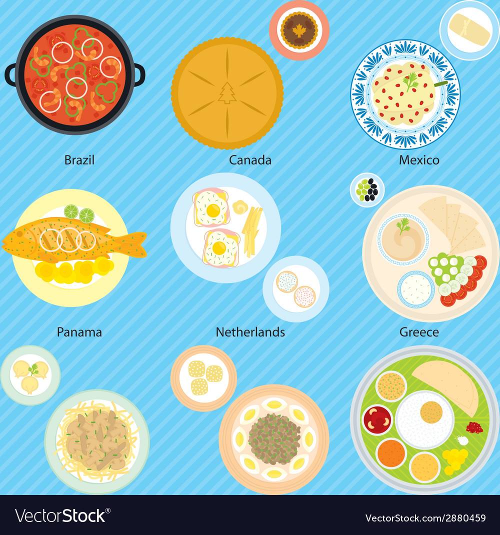 International food 002 Royalty Free Vector Image