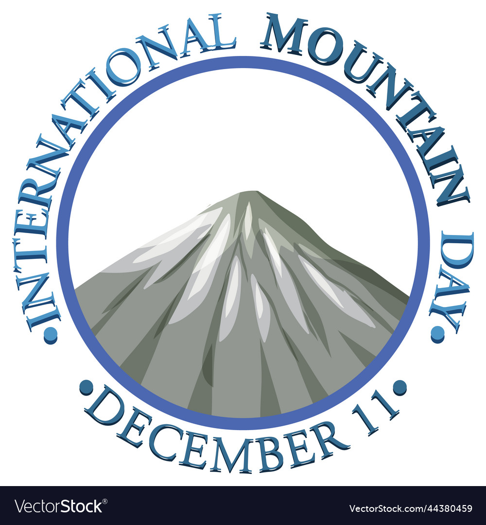 International mountain day poster template Vector Image