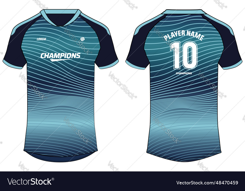 Sports t-shirt jersey design flat sketch Vector Image