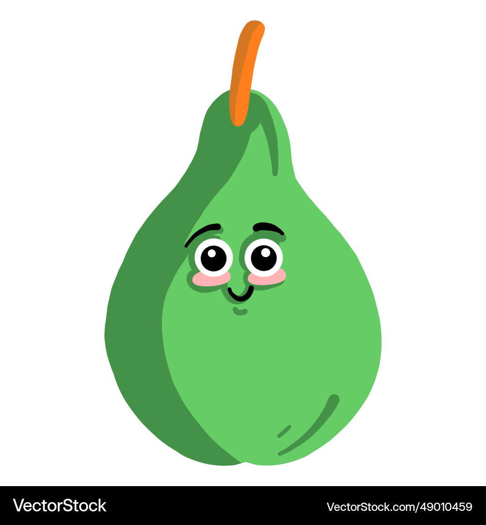 Stem pear flat Royalty Free Vector Image - VectorStock