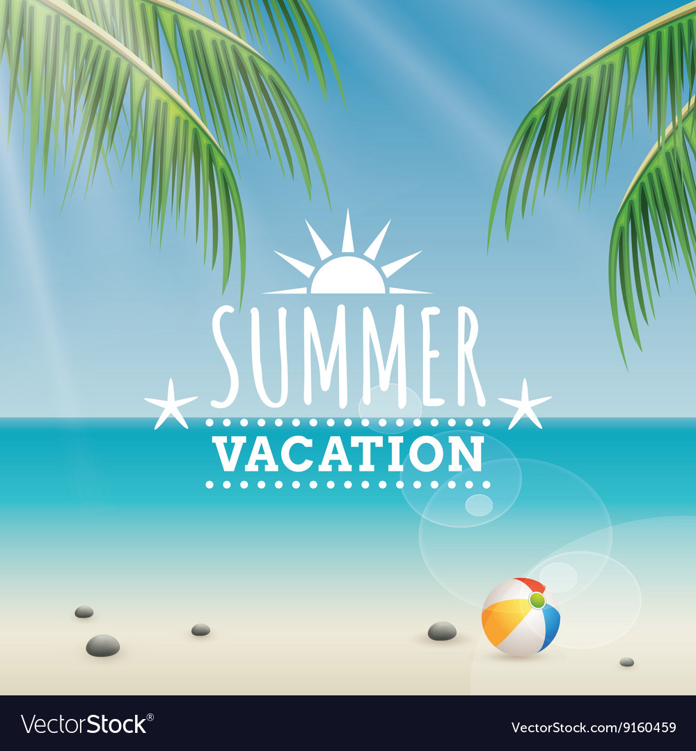 Summer vacation label Royalty Free Vector Image