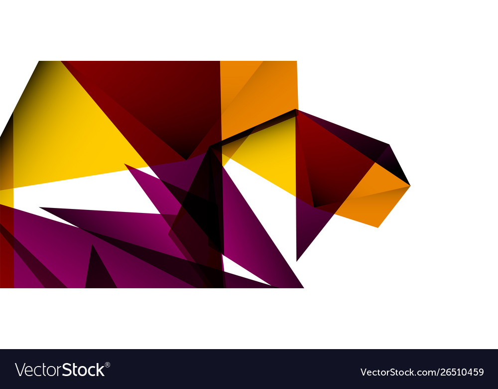 Vintage abstract template with triangle mosaic Vector Image