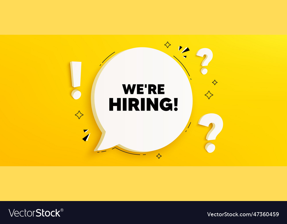 We are hiring symbol recruitment agency sign Vector Image