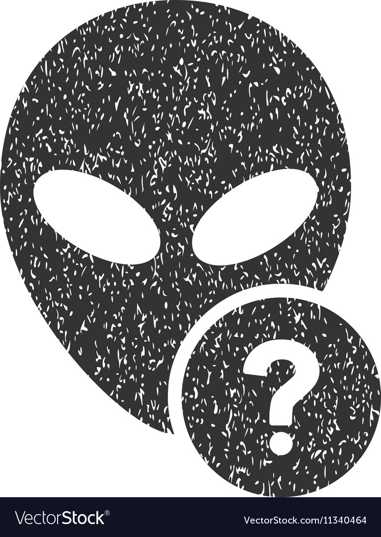 Alien Status Grainy Texture Icon Royalty Free Vector Image