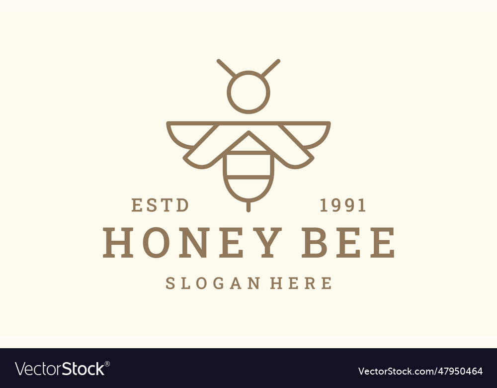 Honey bee Royalty Free Vector Image - VectorStock