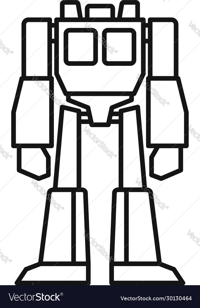 Wheel Robot Transformer Icon Outline Style Vector Image 5207