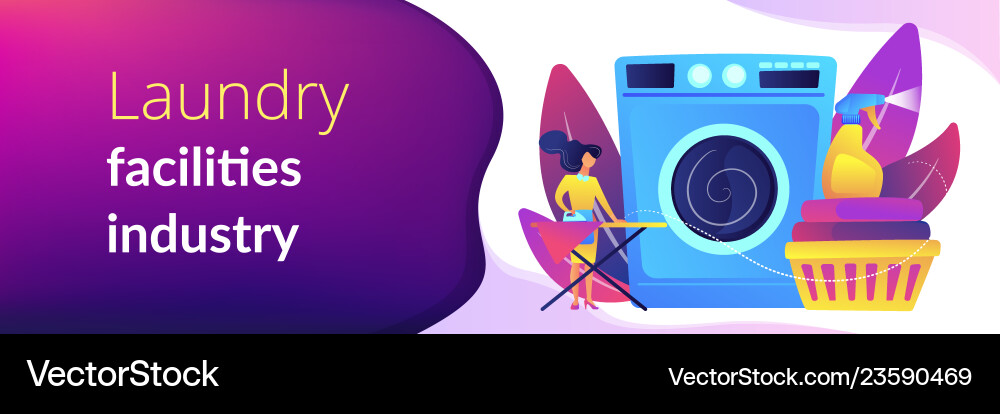 Banner Laundry Horizontal Vector Images 53