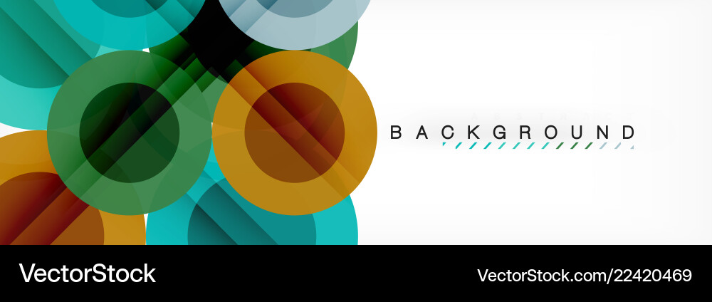 Overlapping circles design background Royalty Free Vector