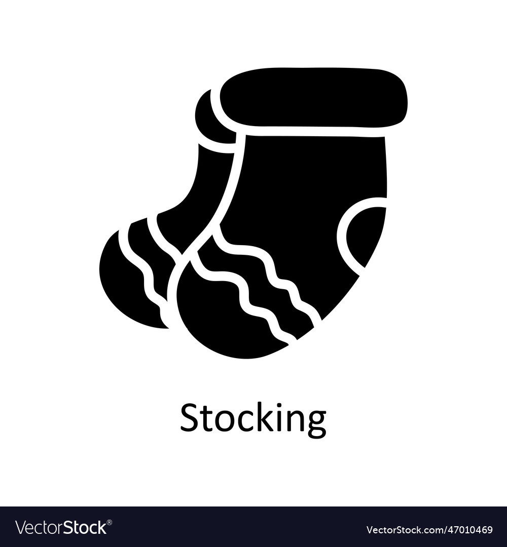 Stocking solid icon design ch Royalty Free Vector Image
