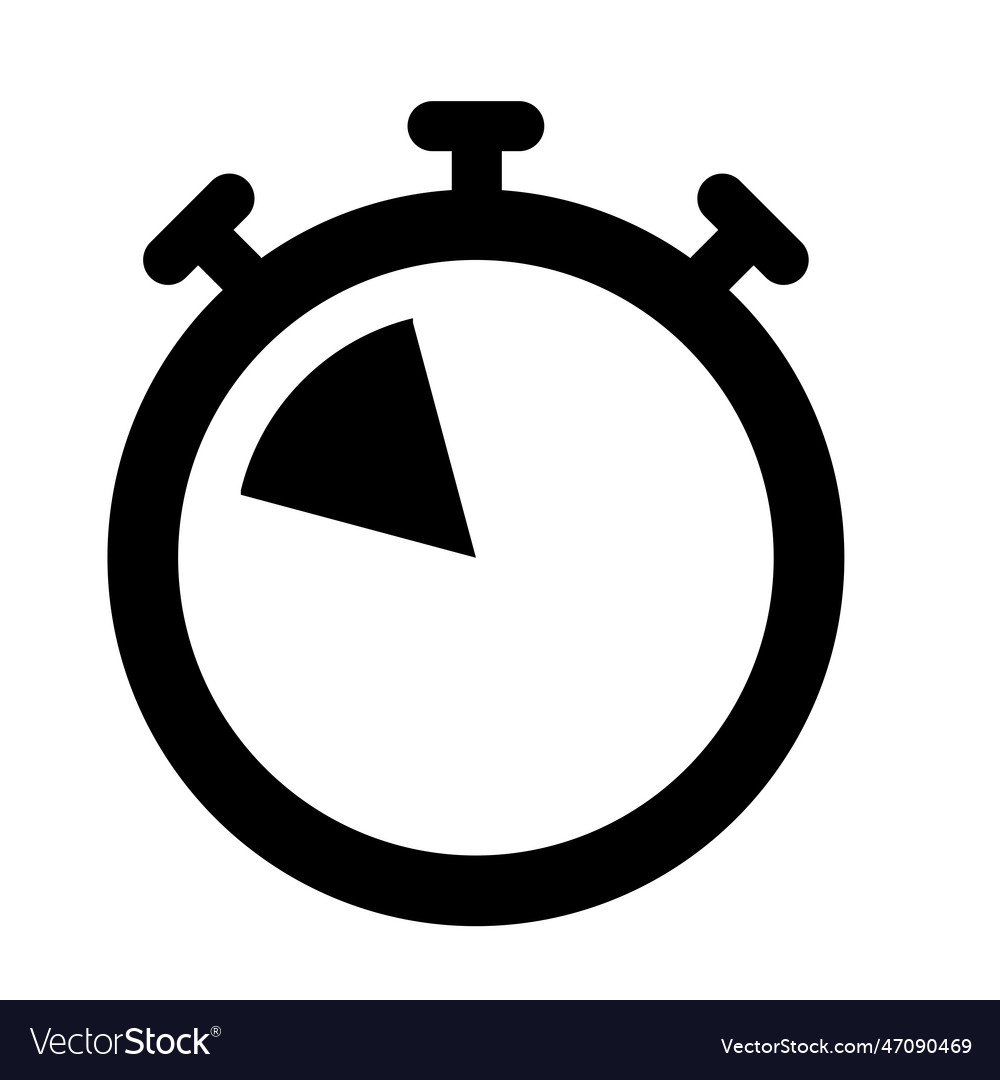 Timer glyph icon for personal and commercial use Vector Image